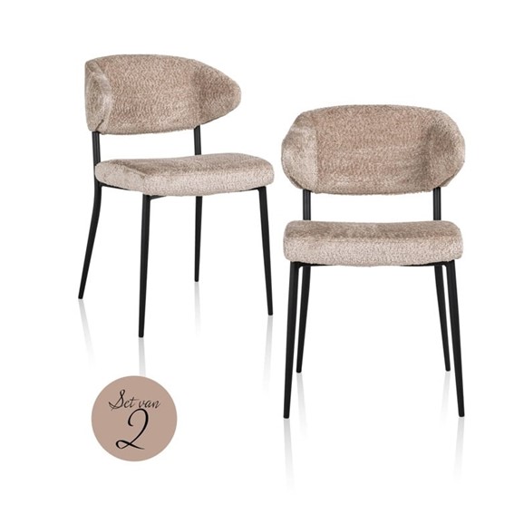 Zestaw 2 Krzeseł BEA NATURE