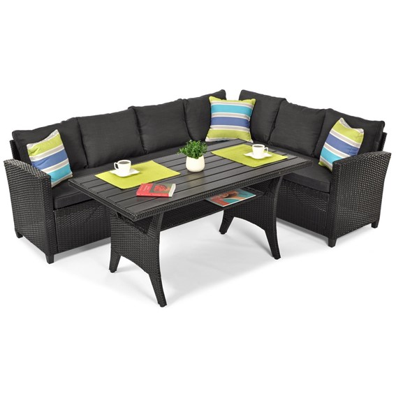 Zestaw Mebli Ogrodowych SZTOKHOLM Czarny