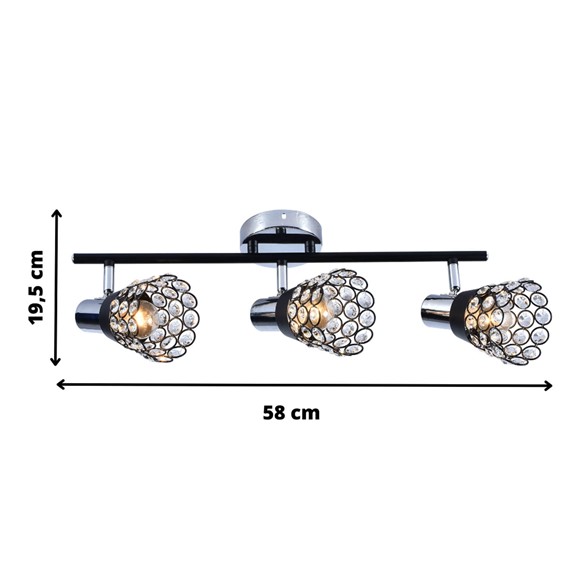 Listwa ROVIGO 3 Czarny/Chrom