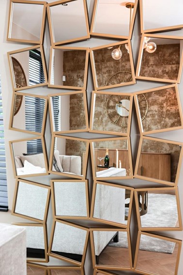 Lustro Ścienne BADIA Złoty