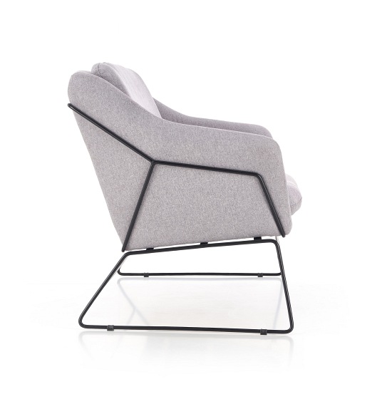 Fotel Wypoczynkowy SOFT 2 XL Czarny Jasny Popiel