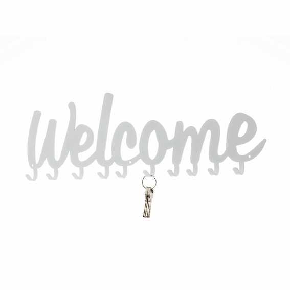 Wieszak Ścienny Welcome 3x30x23 Biały