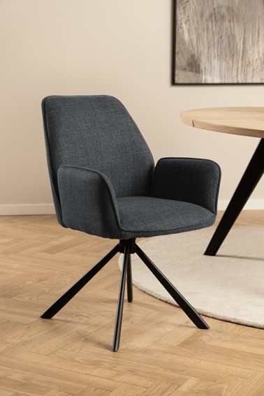 Krzesło GLENDA Basel 19 Szary Ciemny