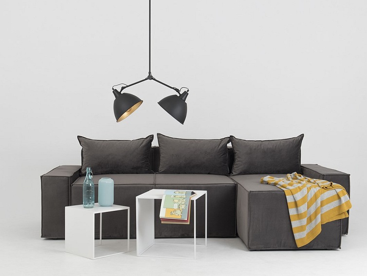 Lampa Wisząca Coben Two Head 26x100x100 Czarny