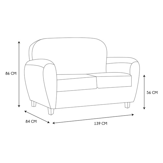 Sofa VINTAGE Brązowy