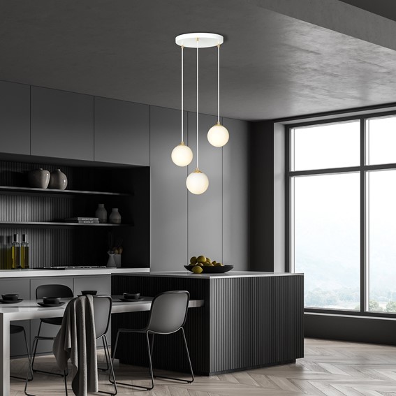 Lampa Wisząca ROYAL 3 Biały