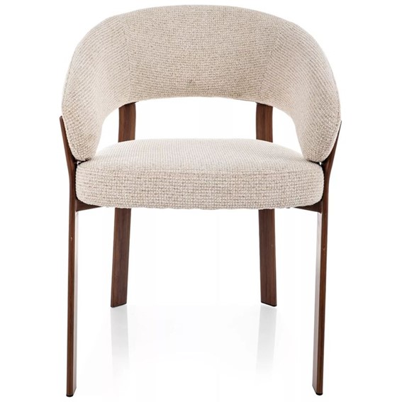 Krzesło NAGOJA D Jasny Beż/Orzech