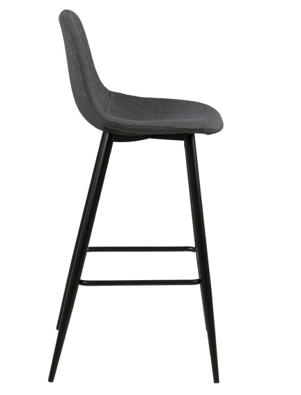 Stołek Barowy WILMA Ciemny Szary/Czarny
