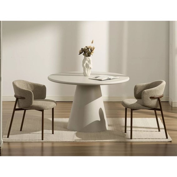 Stół AURORA Fi120cm Jasny Szary