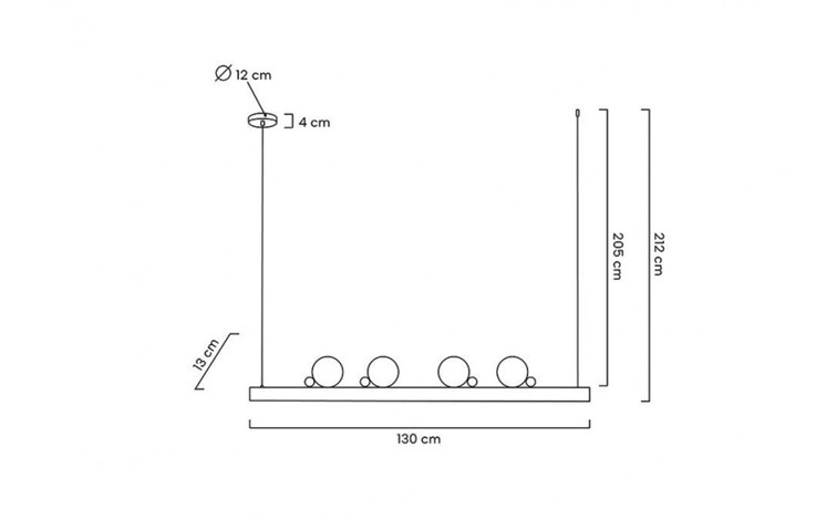 Lampa Wisząca LINEAL Czarny