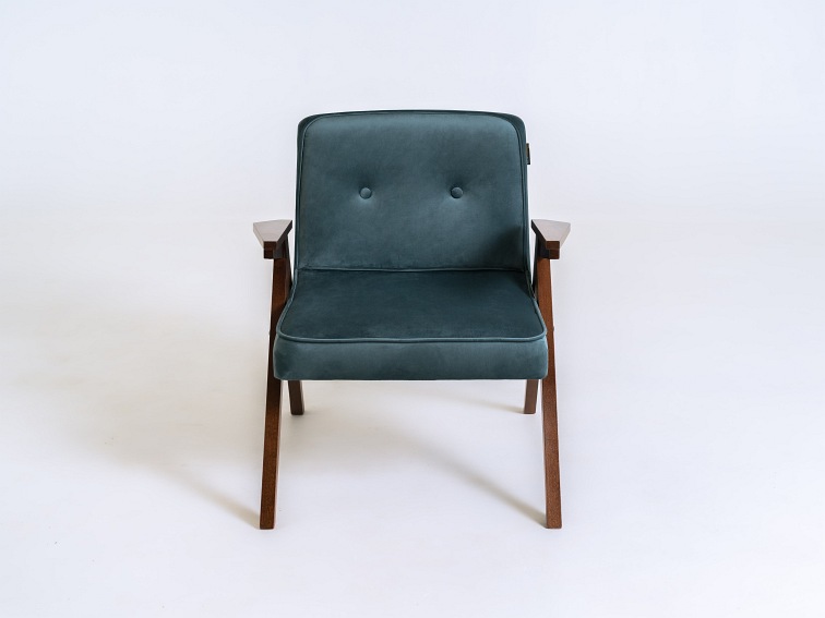 Fotel Vinc 66x69x74 Borówka Amerykańska/Orzech