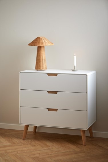 Komoda LOWELL z 3 Szufladami Biały