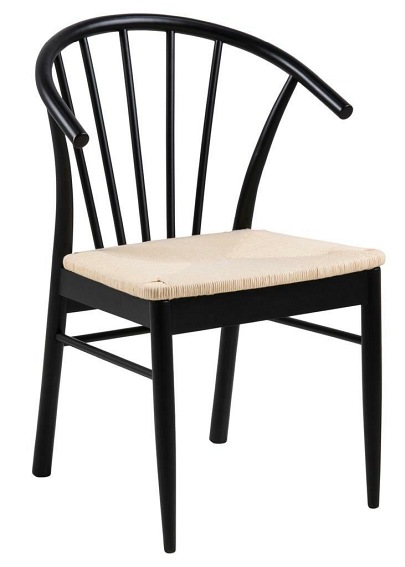 Krzesło CASSANDRA Czarny/Naturalny