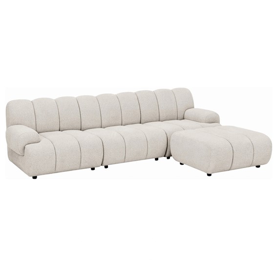 Sofa Modułowa TAZA 3,5-Osobowa Lewa Beżowy