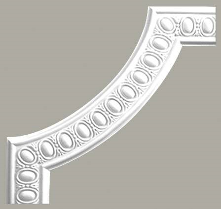 Narożnik Naścienny Zdobiony LNZ-03-2 41 cm Biały