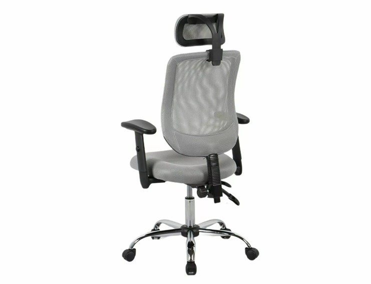 Fotel Obrotowy Q-118R Srebrny/Szary