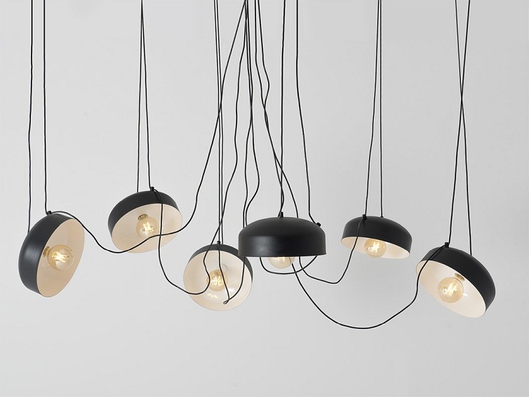 Lampa wisząca POPO FLAT L 6 – czarny