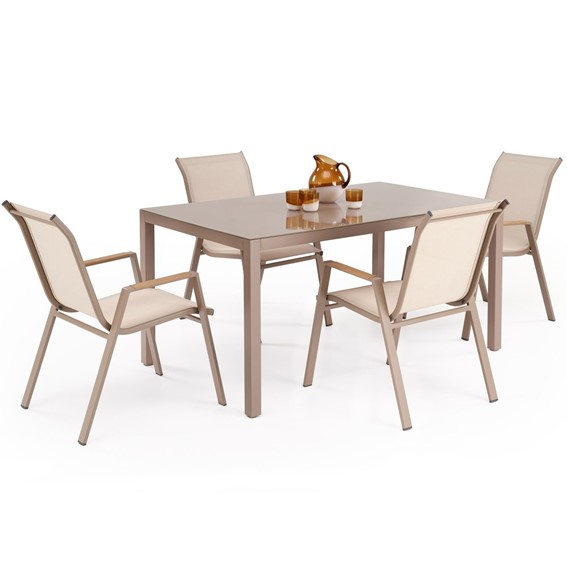 Stół Ogrodowy HOVER Beżowy/Cappuccino