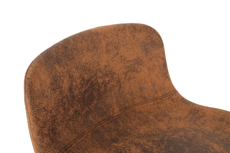 Krzesło Barowe Regulowane STOR PU Brązowy