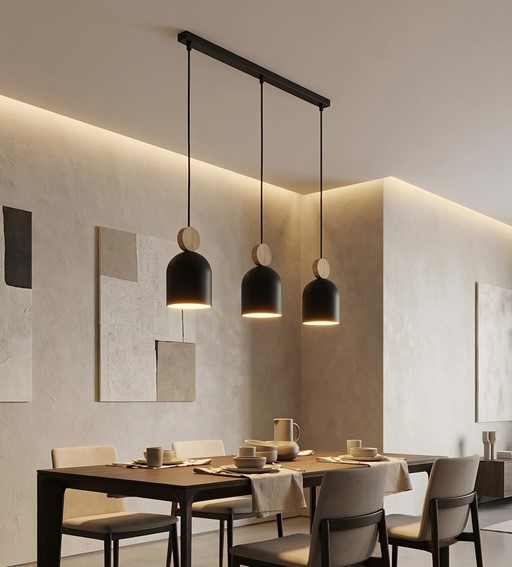 Lampa Wisząca MESI 3 Czarny