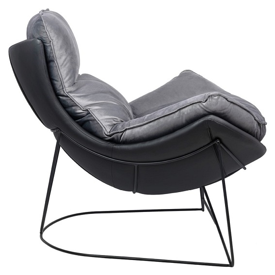 Fotel OTILIA STAND Velvet Ciemny Szary