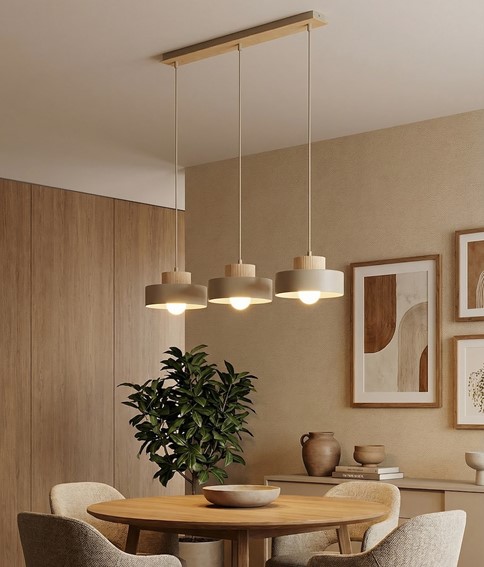 Lampa Wisząca KIVI 3 Beżowy