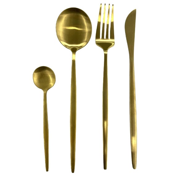 Zestaw Sztućców na 6 Osób GILDED Złoty