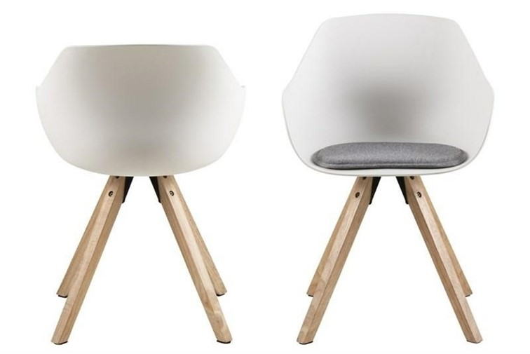 Krzesło TINA Wood Biały