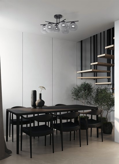 Lampa Sufitowa GAMMA K-5167 Czarny/Grafitowy