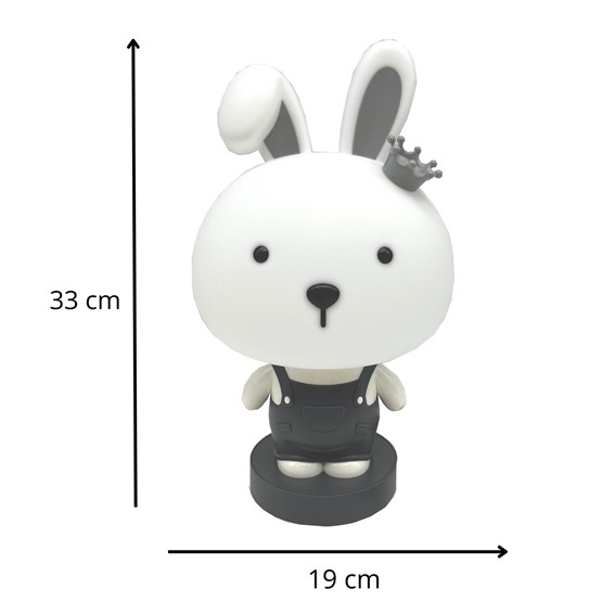 Lampka Dekoracyjna Króliczek LED Biały/Szary