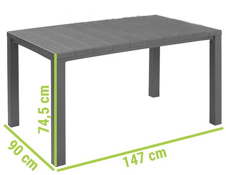 Zestaw Ogrodowy Julie 8-Osobowy Grafit