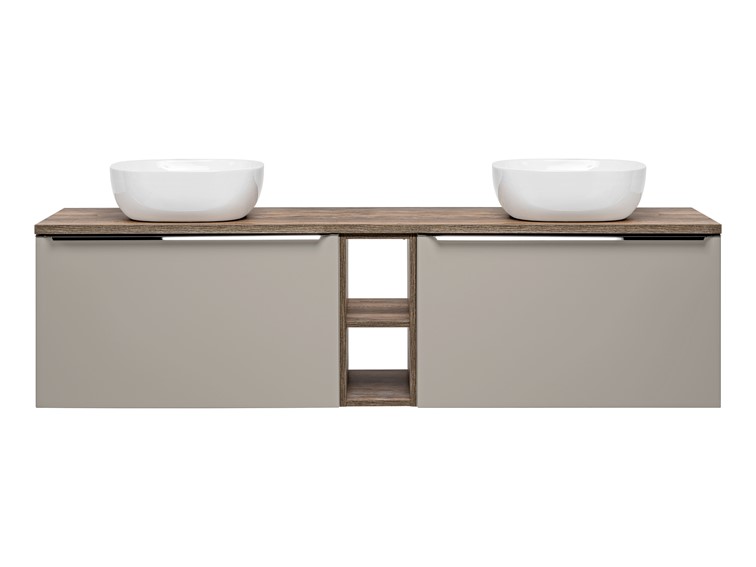 Zestaw Mebli Łazienkowych SFT B UN 6252 180cm Szary/Dąb