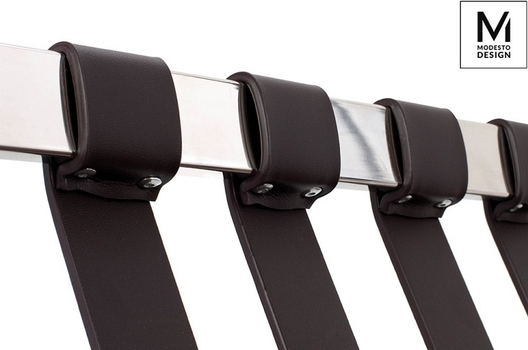 Fotel BARCELON VINTAGE PU Srebrny/Brązowy