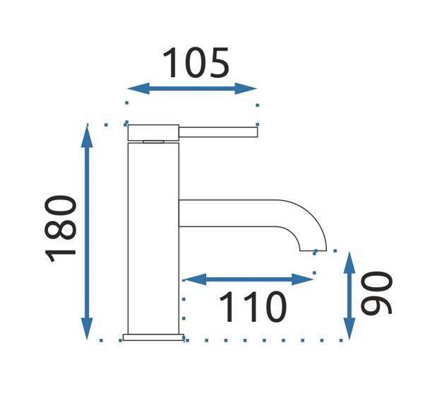 Bateria Umywalkowa Niska SPOT Złoty