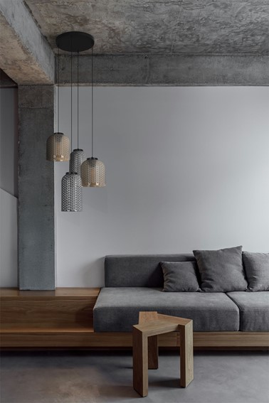 Lampa Wisząca INGA K-5637 Bursztynowy/Grafitowy/Czarny