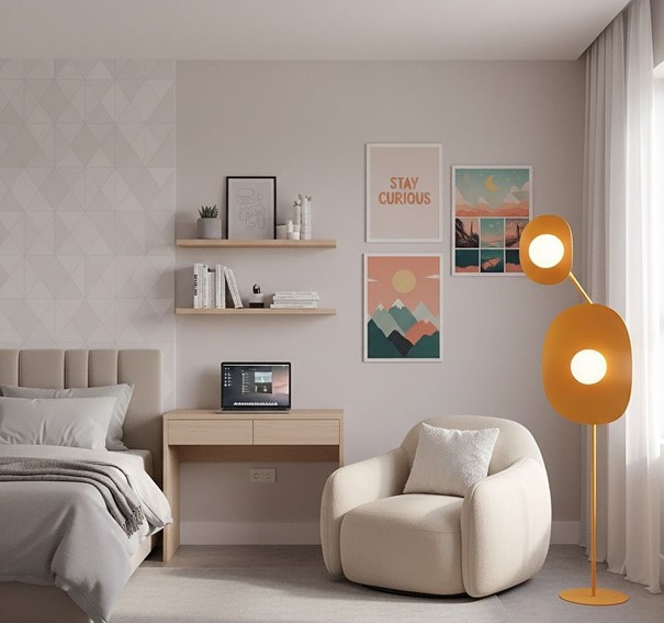 Lampa Podłogowa DELULU LP2 Pomarańczowy