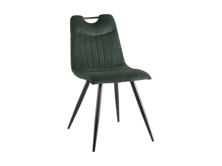Krzesło Orfe Sztruks Czarmy Stelaż/Zielony Fjord 79
