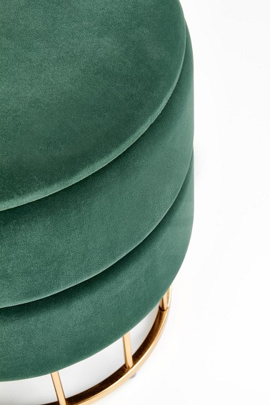 Pufa MINTY Ciemny Zielony/Złoty