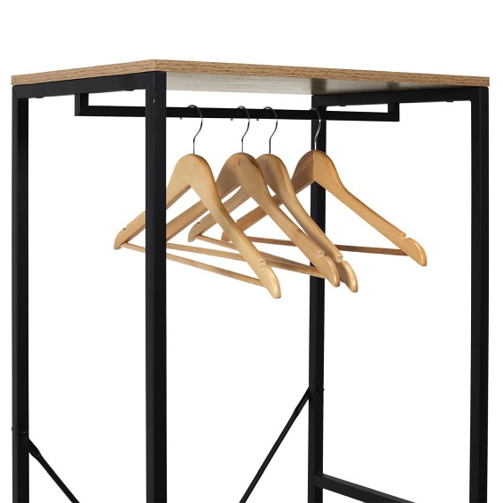 Wieszak/Garderoba Lukis 40x60x167 Dąb/Czarny