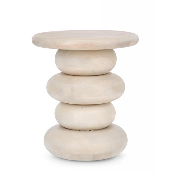 Stolik Kawowy LOPEZ fi40 Beżowy