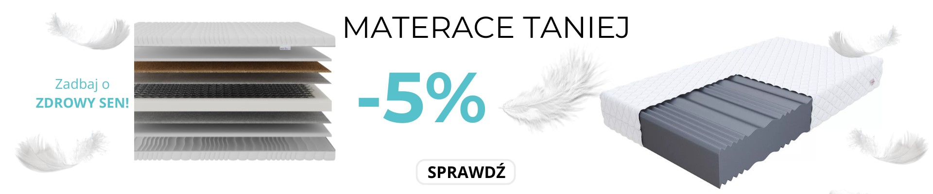 Grafika banera: -5% MATERACE FDM