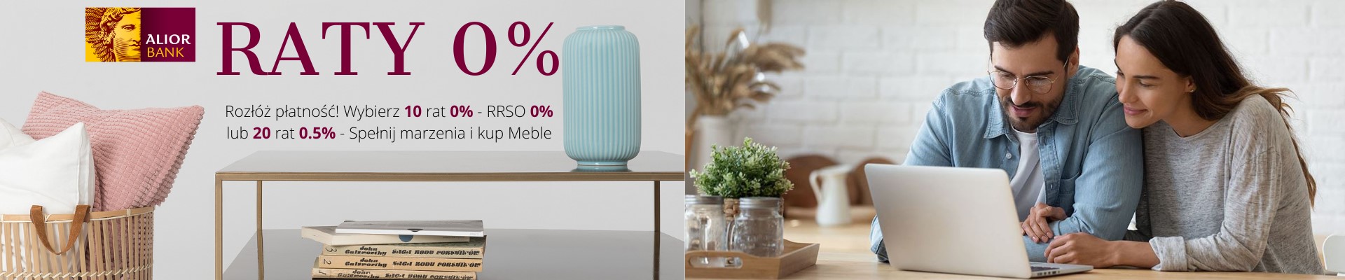 Grafika banera: Raty 0% Alior