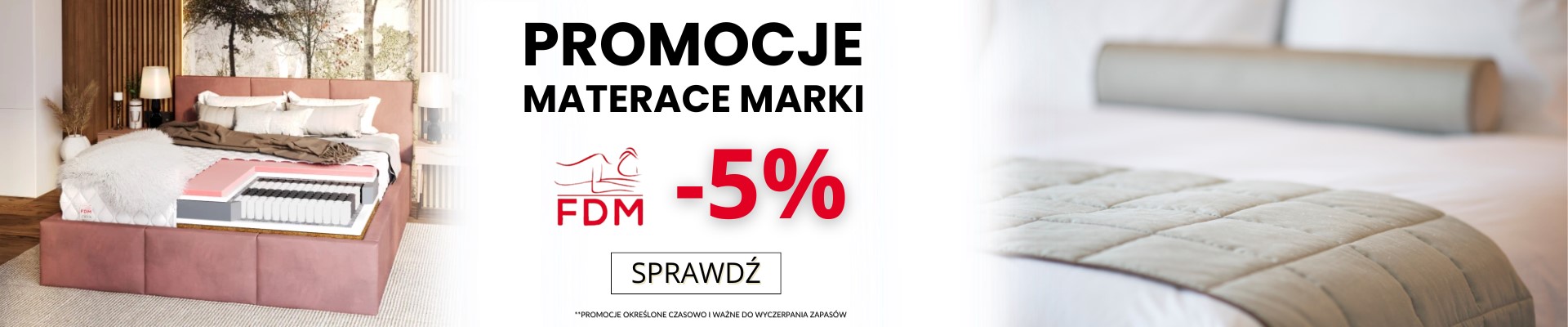 Grafika banera: Materace FDM -5%