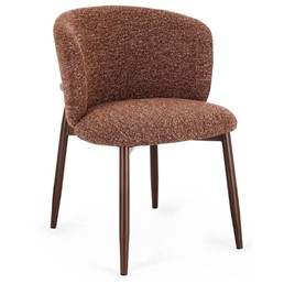 Krzesło AMALIA Brązowy/Czerwony