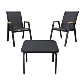 Zestaw Balkonowy NERANO Wood Duo Czarny