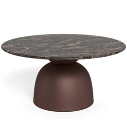 Stolik FERROL fi80 Brązowy/Marmur