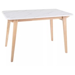 Stół MARCUS 75x120 Biały Marmur/Dąb