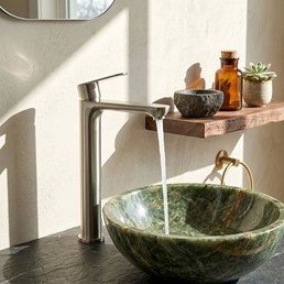 Bateria Umywalkowa Wysoka LOGAN Nikiel Szczotkowany