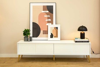 Stolik RTV RTV5-FX (2K) Biały