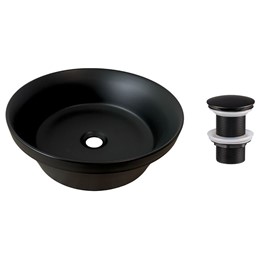 Zestaw Umywalkowy z Korkiem Click-Clack MADA Czarny Mat